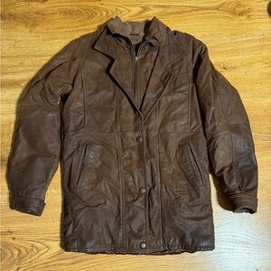 Vintage Fendi Maglia Leather Jacket Faux Fur Lined Men’s Size Medium READ